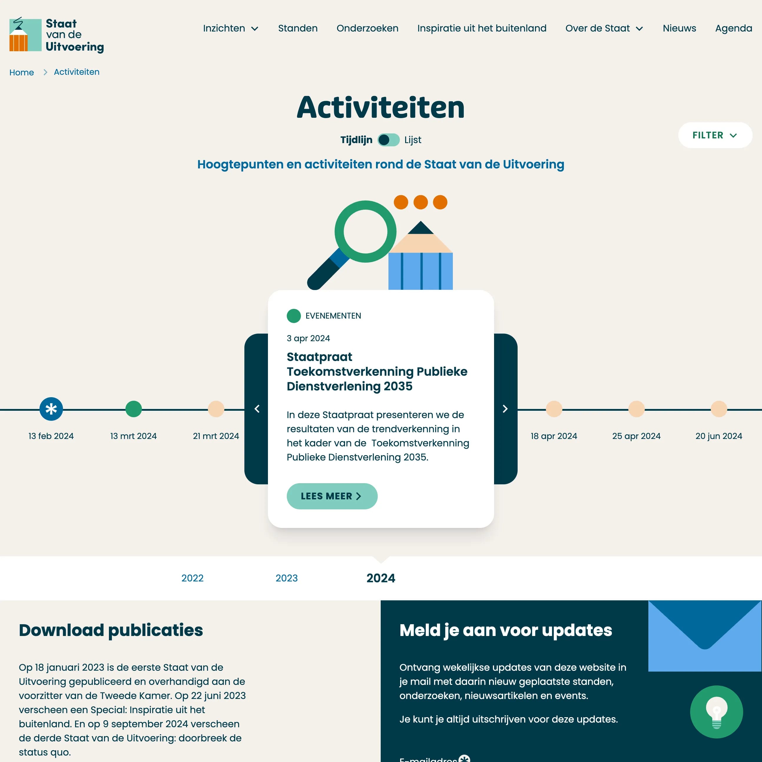 Staat van de Uitvoering - Activiteiten