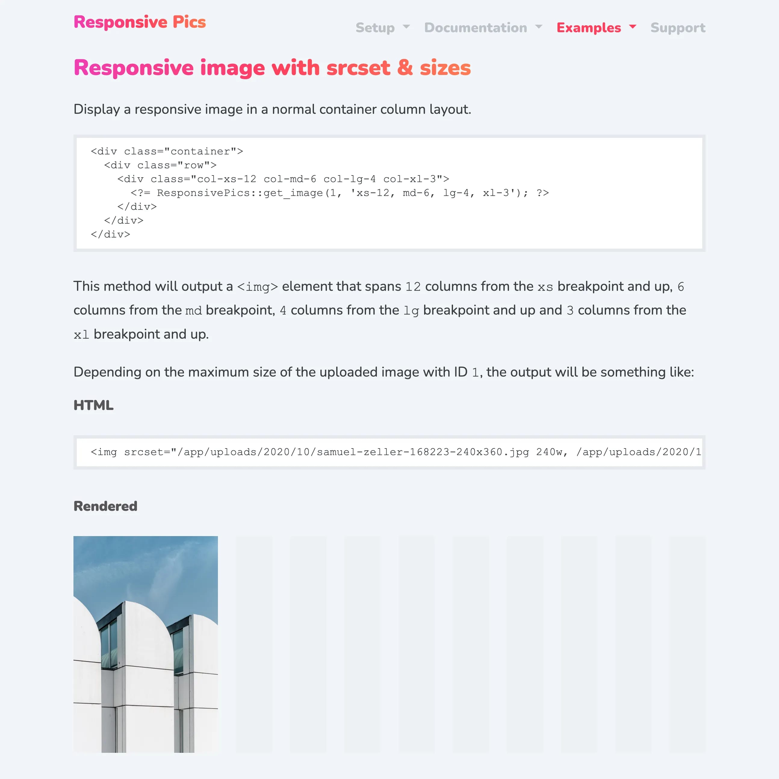 Responsive Pics - Responsive Image with scrset & sizes