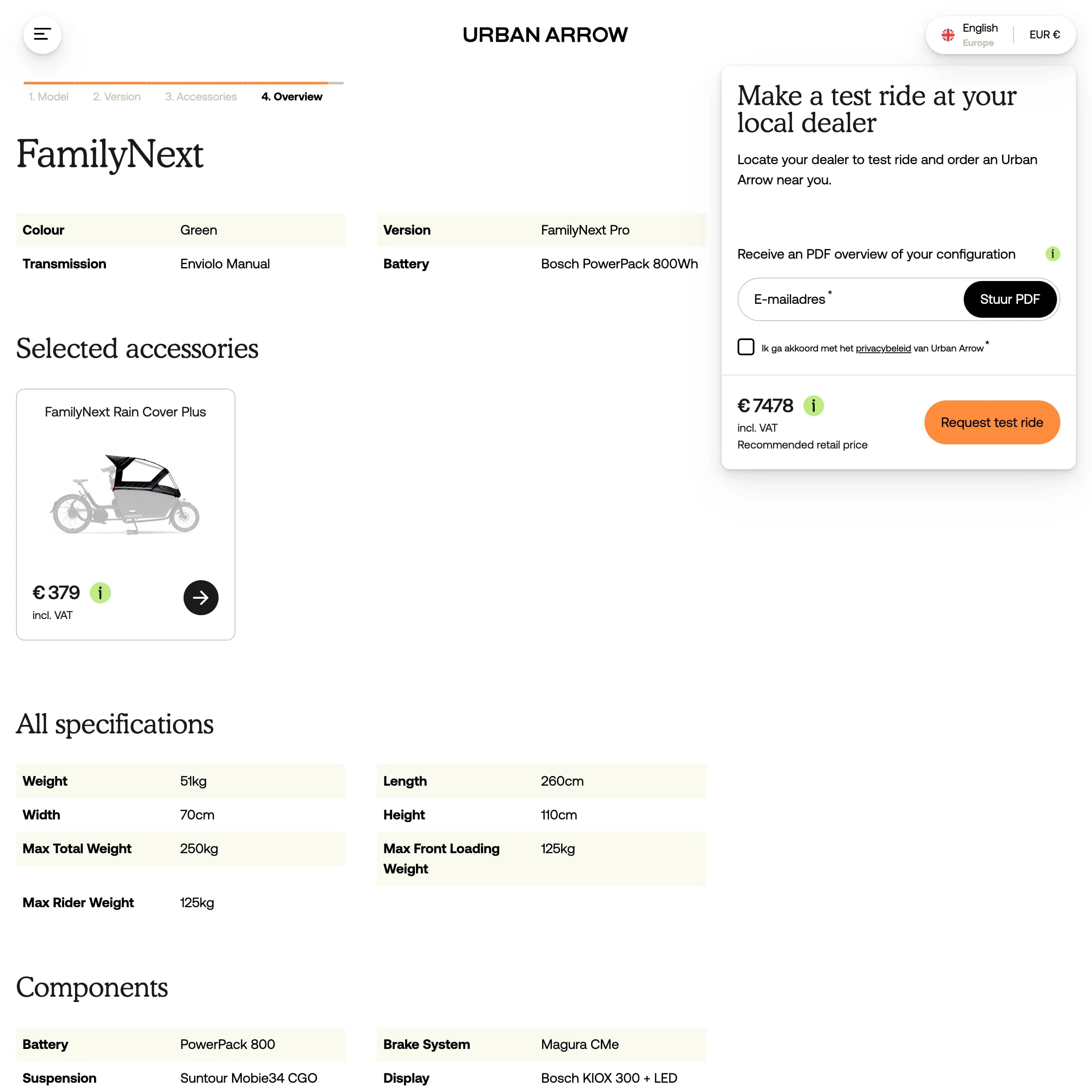 Urban Arrow - FamilyNext Configurator Overview