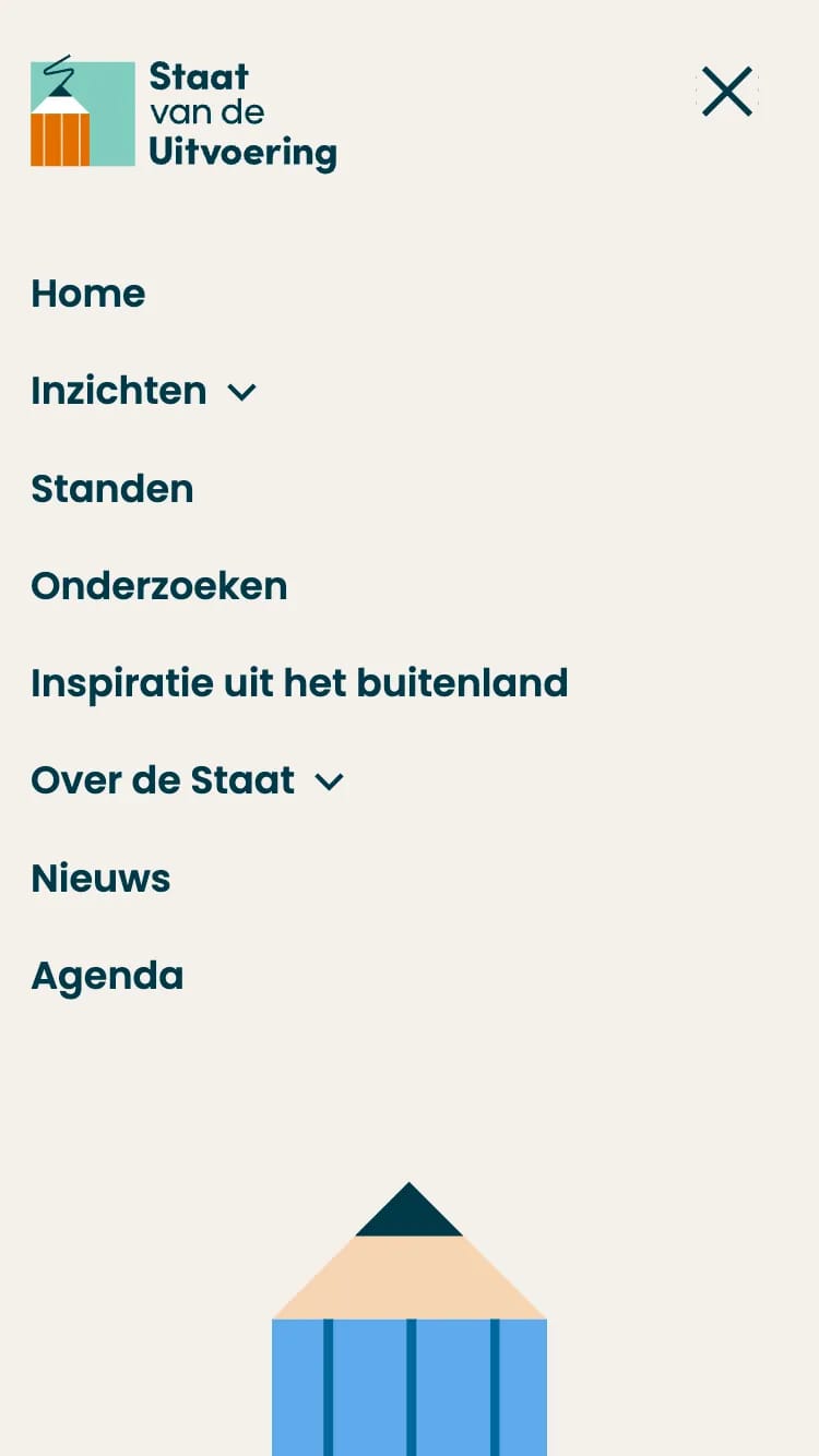Staat van de Uitvoering - Mobile menu