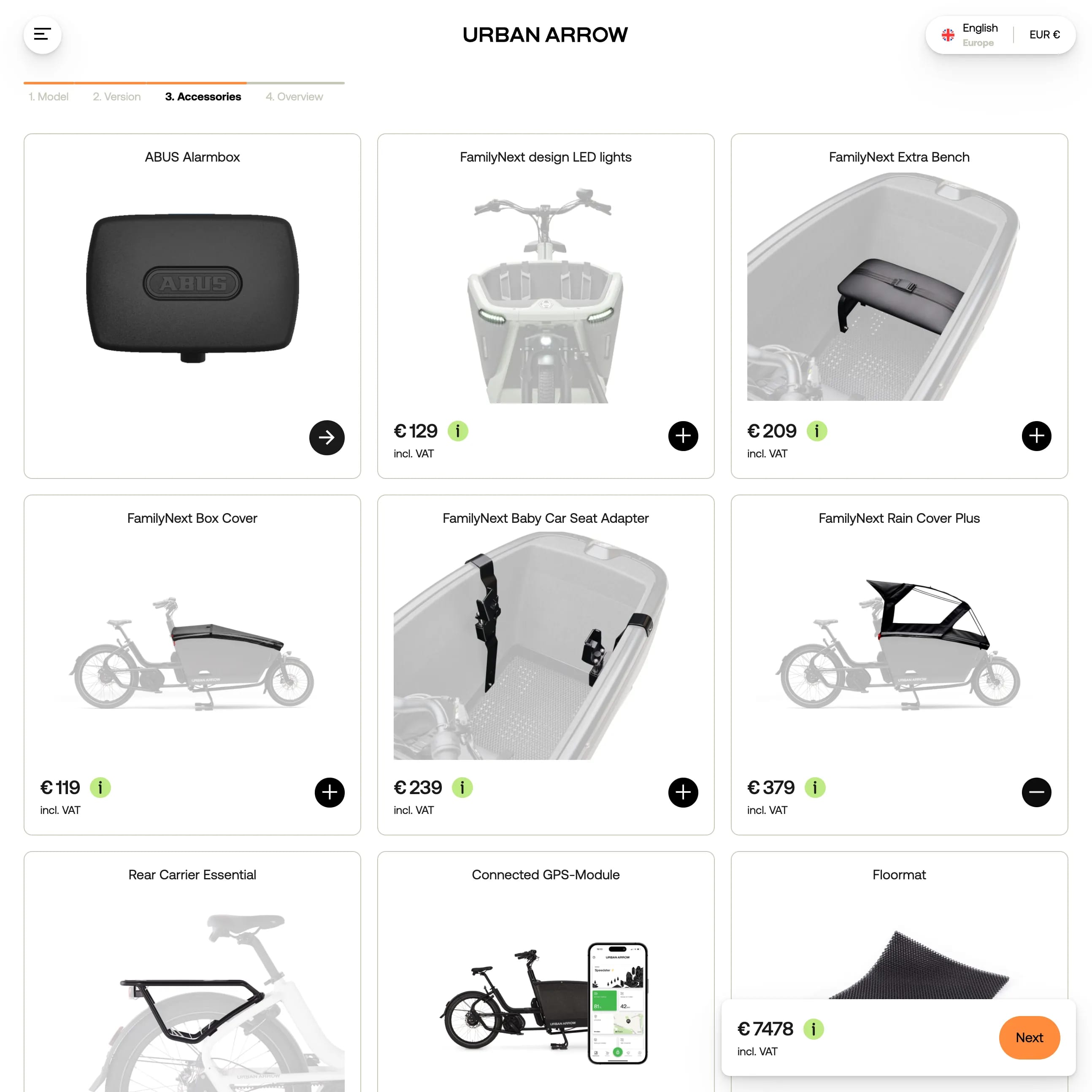 Urban Arrow - FamilyNext Configurator Accessoires