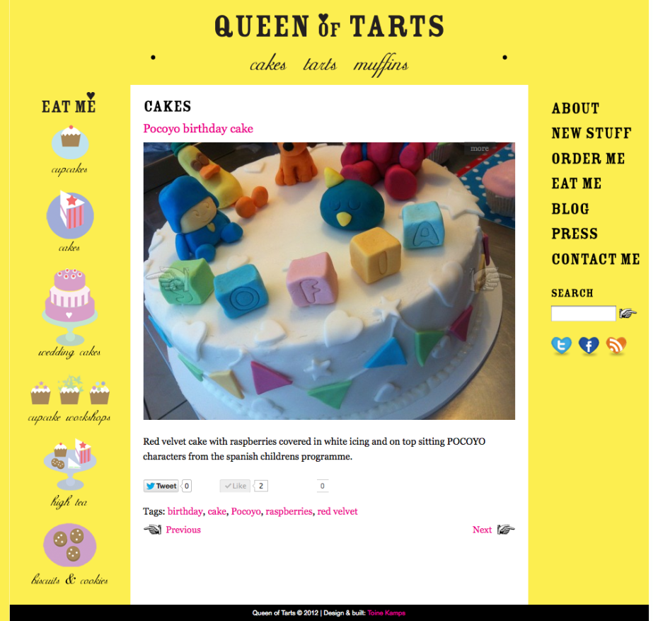 Queen of Tarts - Pocoyo Cake